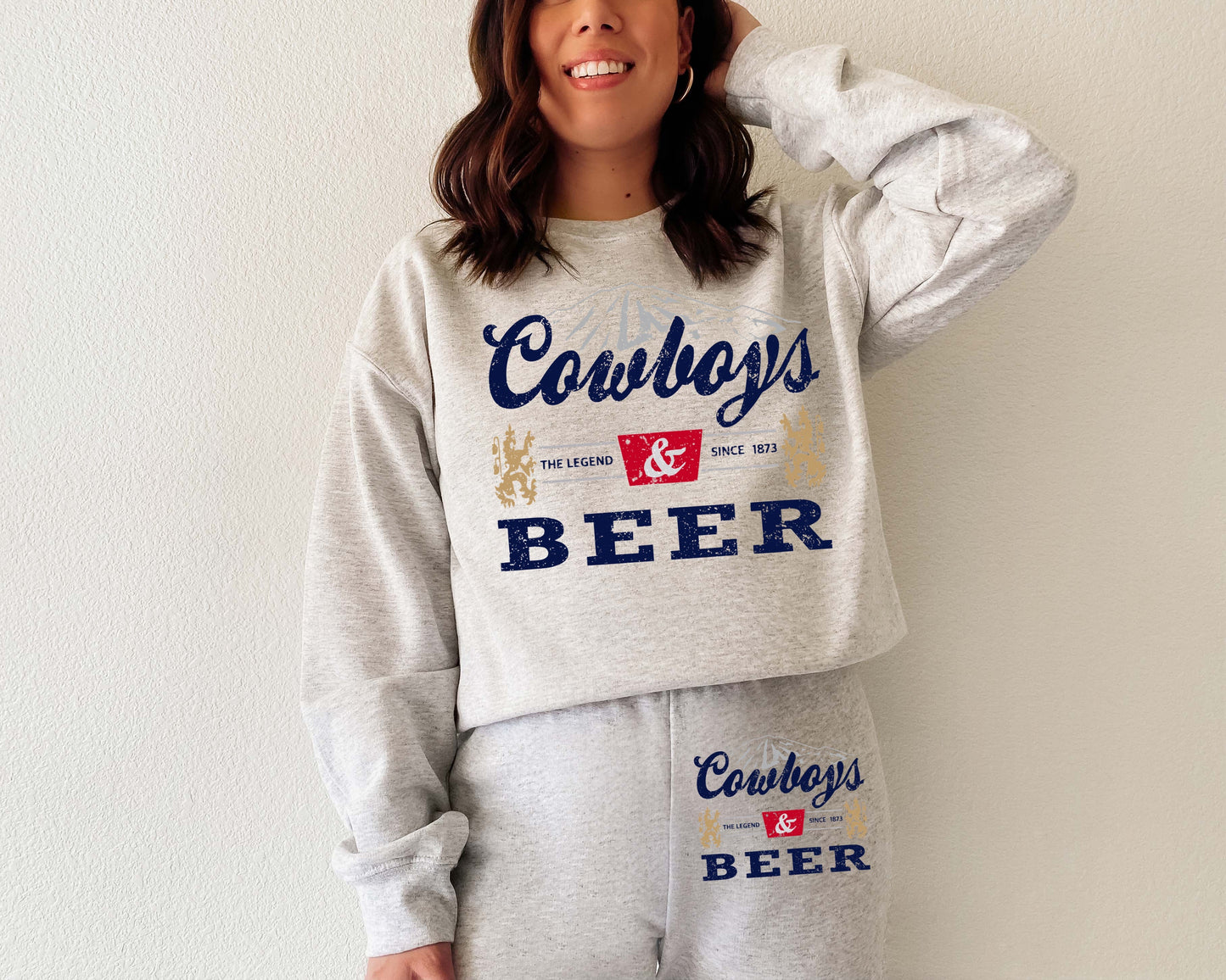 Cowboys & Beer Blue SWEATSUIT SET