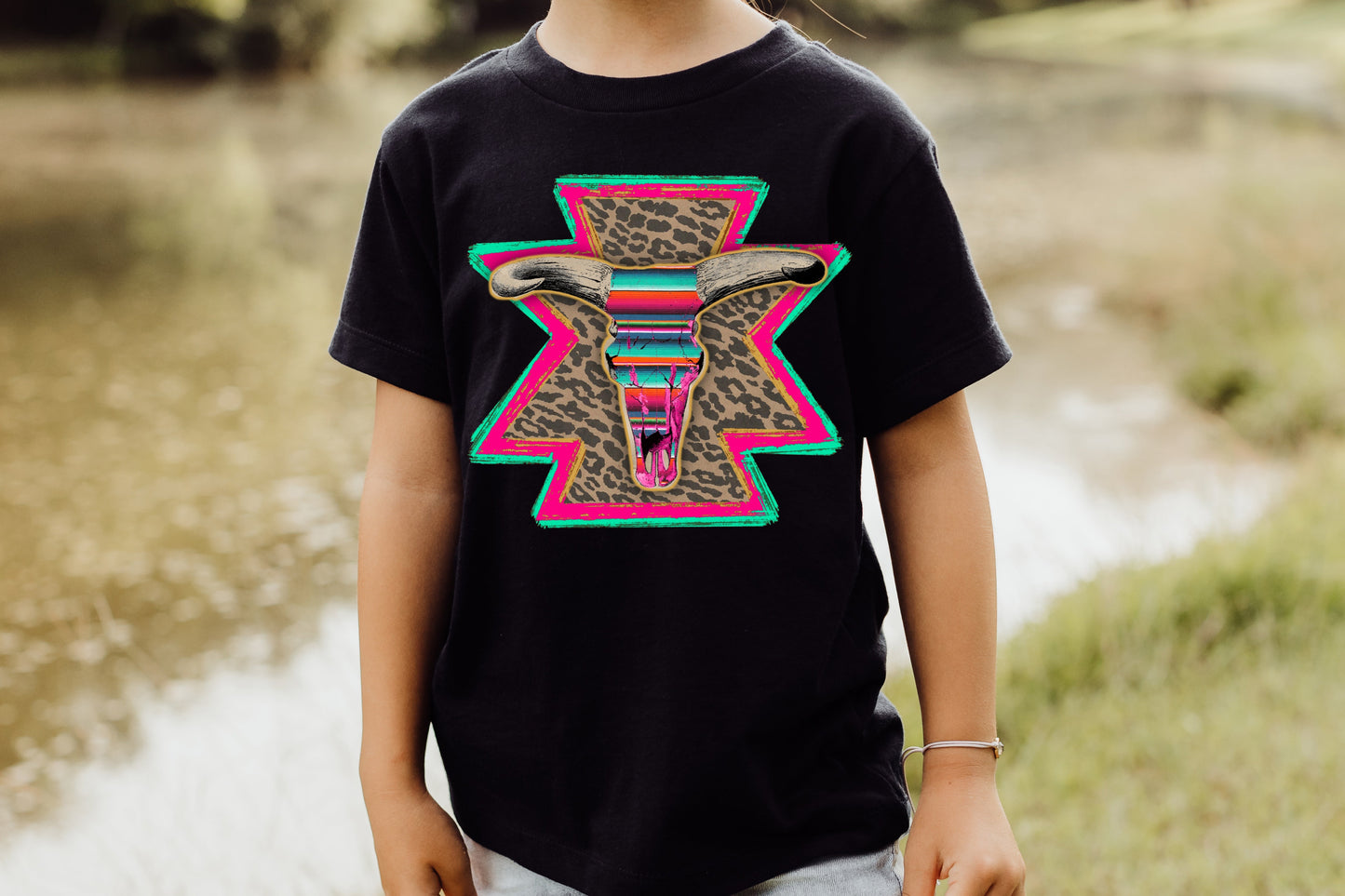 Kids Serape Leopard Skull