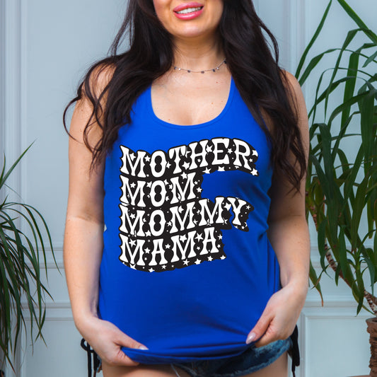 Mother mom mommy mama Racerback Tank Top