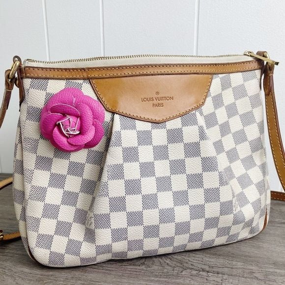 Camellia Flower Vegan Leather Magnetic Bag Charm