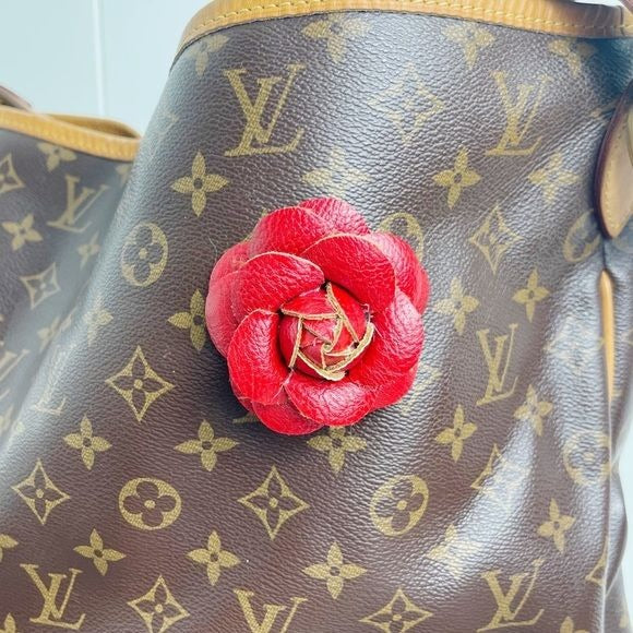 Camellia Flower Vegan Leather Magnetic Bag Charm
