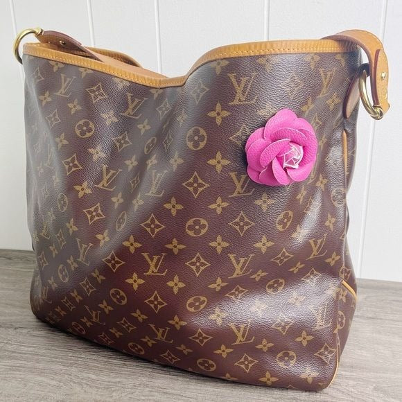 Camellia Flower Vegan Leather Magnetic Bag Charm
