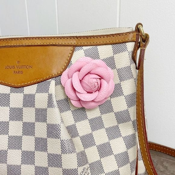 Camellia Flower Vegan Leather Magnetic Bag Charm