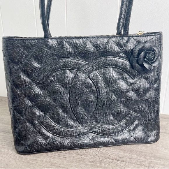 Camellia Flower Vegan Leather Magnetic Bag Charm