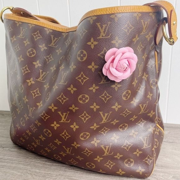 Camellia Flower Vegan Leather Magnetic Bag Charm