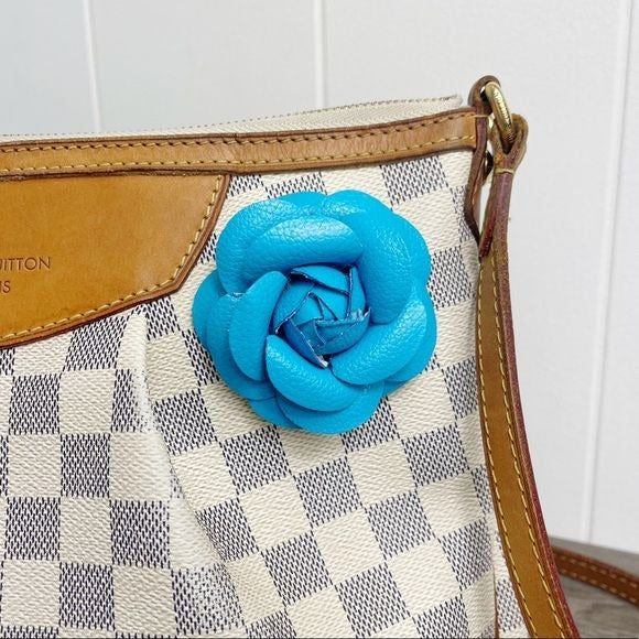 Camellia Flower Vegan Leather Magnetic Bag Charm