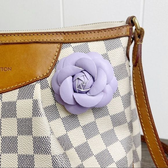 Camellia Flower Vegan Leather Magnetic Bag Charm