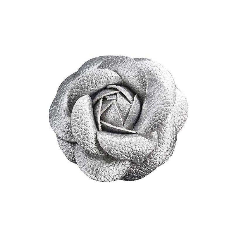 Camellia Flower Vegan Leather Magnetic Bag Charm