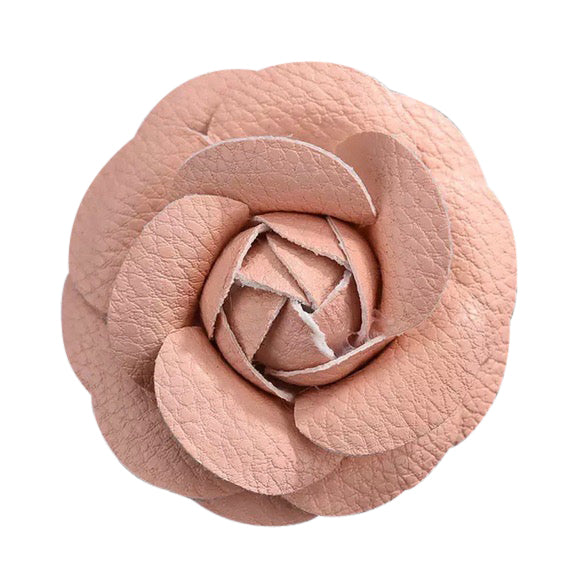 Camellia Flower Vegan Leather Magnetic Bag Charm
