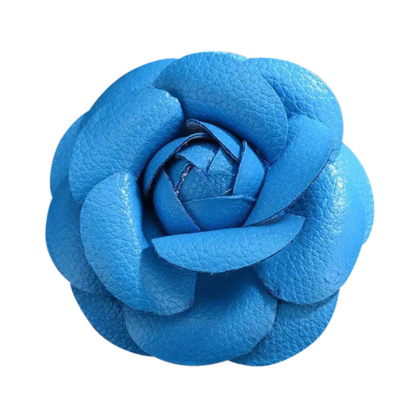 Camellia Flower Vegan Leather Magnetic Bag Charm