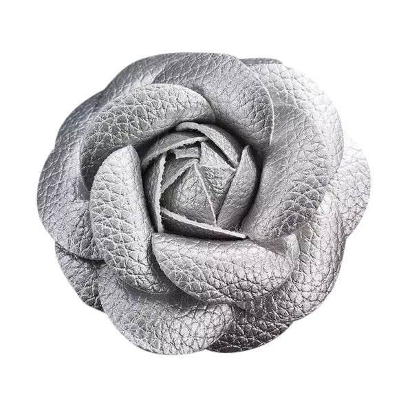 Camellia Flower Vegan Leather Magnetic Bag Charm