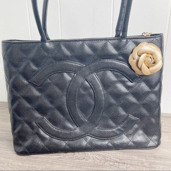 Camellia Flower Vegan Leather Magnetic Bag Charm