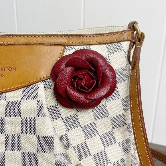 Camellia Flower Vegan Leather Magnetic Bag Charm