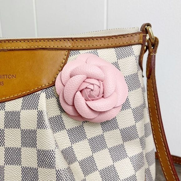 Camellia Flower Vegan Leather Magnetic Bag Charm