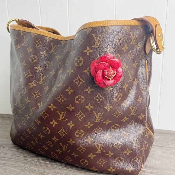 Camellia Flower Vegan Leather Magnetic Bag Charm