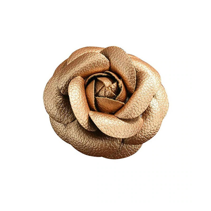 Camellia Flower Vegan Leather Bag Charm