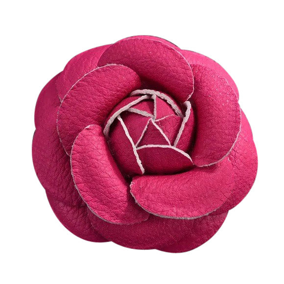 Camellia Flower Vegan Leather Bag Charm