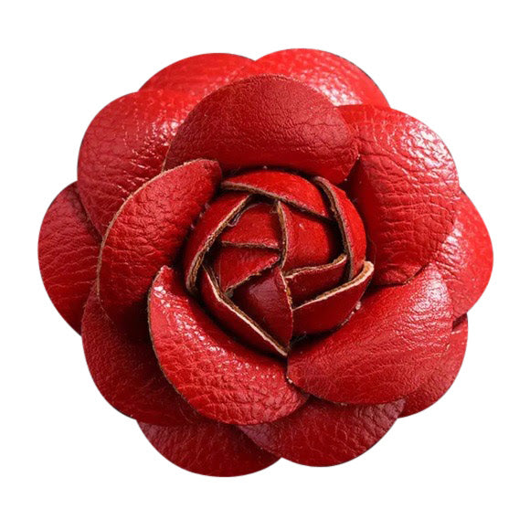 Camellia Flower Vegan Leather Bag Charm