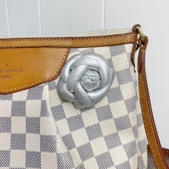Camellia Flower Vegan Leather Magnetic Bag Charm